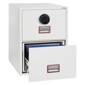 Phoenix World Class Vertical Fire File FS2272F 2-Schubladen-Aktenkabinett mit Fingerabdruckschloss