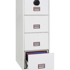 Phoenix World Class Vertical Fire File FS2274F 4-Schubladen-Aktenkabinett mit Fingerabdruckschloss