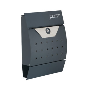 Phoenix Estilo Front Loading Letter Box MB0122KA in Graphitgrau mit Schlüsselschloss