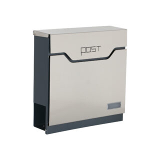 Phoenix Estilo Top Loading Letter Box MB0123KS in Edelstahl mit Schlüsselschloss