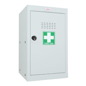 Phoenix MC0644GGC Größe 3 Hellgrauer medizinischer Cube-Schrank mit Kombinationsschloss