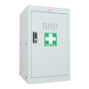 Phoenix MC0644GGE Größe 3 Hellgrauer medizinischer Cube-Schrank mit Elektronikschloss