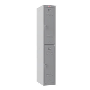 Phoenix PL Series PL1230GGK 1-Spaltiger 2-türiger Personalschrank in Grau mit Schlüsselschlössern