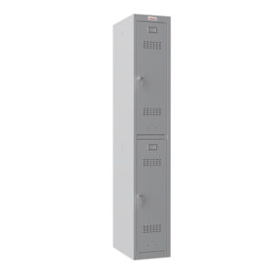 Phoenix PL 300D Series PL1233GGK 1-Spaltiger 2-türiger Personalschrank in Grau mit Schlüsselschloss