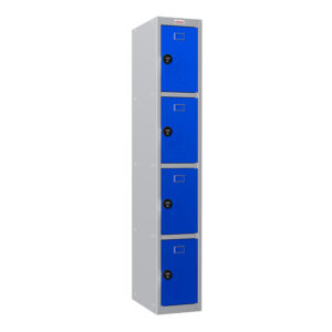 Phoenix PL Series PL1430GBC 1-Spaltiger 4-türiger Personalschrank grauer Körper/blaue Türen mit Zahlenschloss