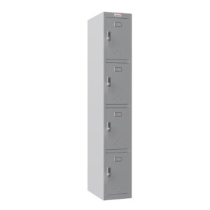 Phoenix PL 300D Series PL1433GGE 1-spaltiger 4-türiger Personalschrank in Grau mit Elektronikschloss