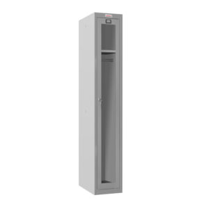 Phoenix PLC Series PLC1133GGK 1-spaltiger 1-türiger Klar-Personalschrank in Grau mit Schlüsselschloss
