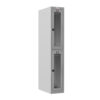 Phoenix PLC Series PLC1230GGC 1-spaltiger 2-türiger Klar-Personalschrank in Grau mit Kombinationsschloss