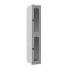 Phoenix PLC Series PLC1233GGC 1-spaltiger 2-türiger Klar-Personalschrank in Grau mit Kombinationsschloss
