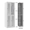 Phoenix PLC Series PLC1233GGC/ADD 1-spaltiger 2-türiger Klar-Personalschrank in Grau mit Kombinationsschloss