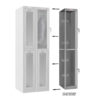 Phoenix PLC Series PLC1233GGK/ADD 1-spaltiger 2-türiger Klar-Personalschrank in Grau mit Schlüsselschloss