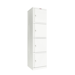 Phoenix SC Series SC1845/4WK 4-türiger Aktenschrank in Weiß mit Schlüsselschloss