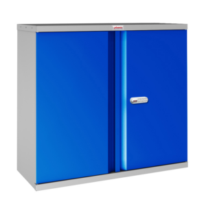 Phoenix SCL Series SCL0891GBE 2-türiger Stahlschrank mit 1 Fach, grauer Körper & blaue Türen, mit Elektronikschloss