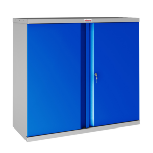 Phoenix SCL Series SCL0891GBK 2-türiger Stahlschrank mit 1 Fach, grauer Körper & blaue Türen, mit Schlüsselschloss